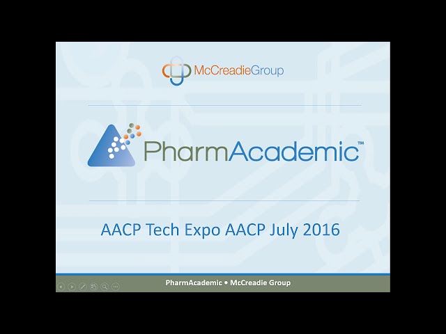 PharmAcademic AACP AM16 TechXPO presentation July 25, 2016