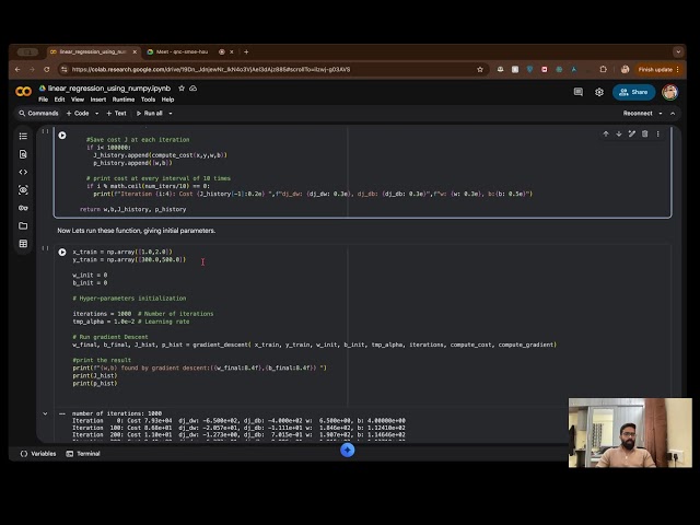 Linear Regression using numpy