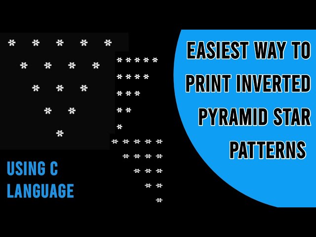 Inverted Pyramid Star Patterns In C Language | Pattern Programs In C | Part 2