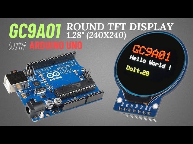 1.28" GC9A01 Round TFT Display (240x240) with Arduino UNO | Example code