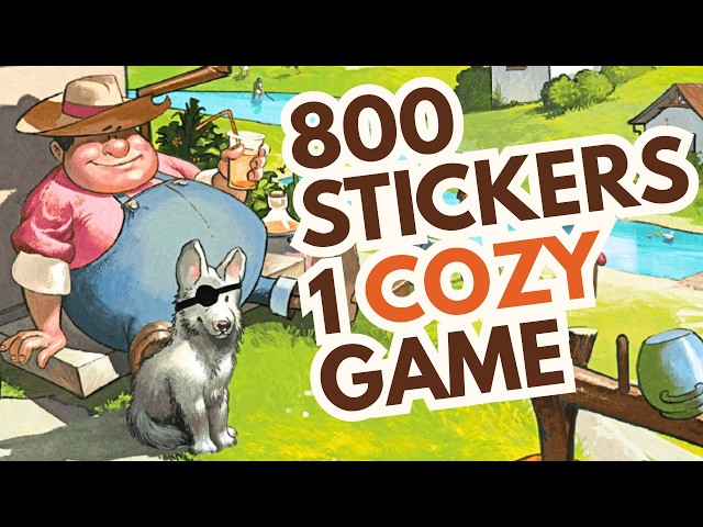 Can They Make Stickering FUN? | Cozy Stickerville Board Game tutorial