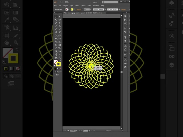 Step-by-step: Blend tool floral design #illustrator #vector #tutorial