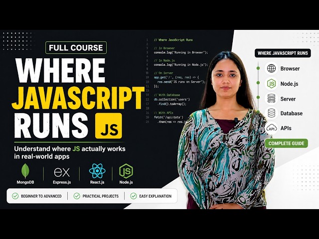 Where JavaScript Runs 🔥 | Browser vs Node.js vs Server Explained | Complete Guide