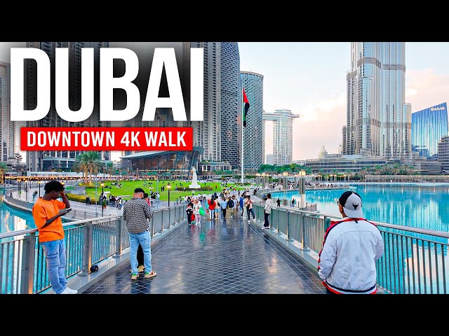 DUBAI, UAE 🇦🇪 Pure Luxury - Burj Khalifa & Dubai Marina | 4K Evening Walking Tour