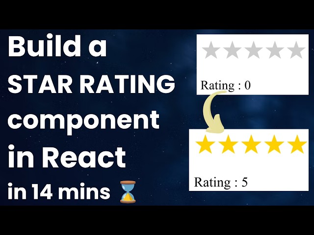 Build a Star Rating Component in React ⭐🌟 (Machine Coding Question)