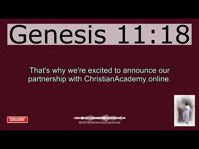 Genesis 11 18 Explained