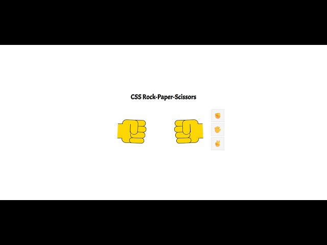 A GAME || Rock-Paper-Scissors || HTML CSS Animation