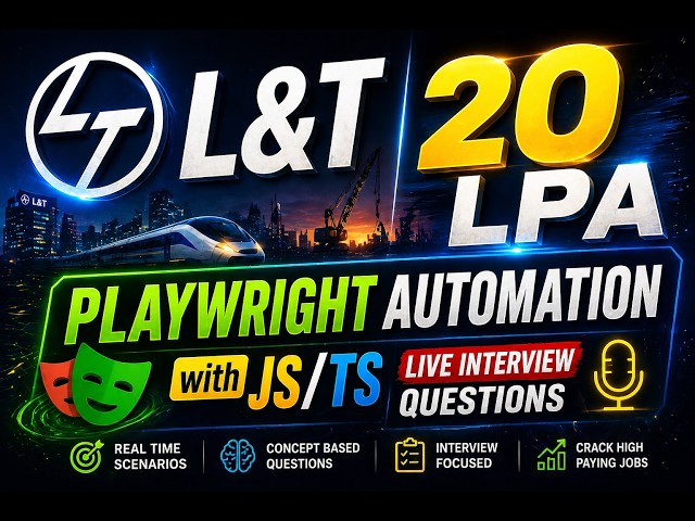 L & T 🔥 | Playwright Automation + CODING | SELECTED