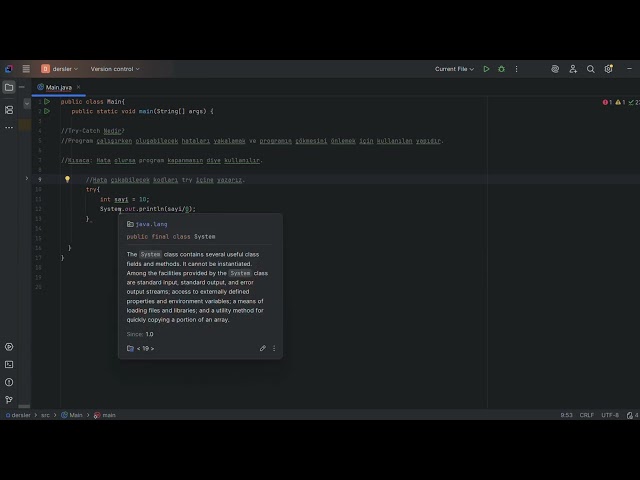 Java Dersleri  | Try Catch ve Finally Kullanımı