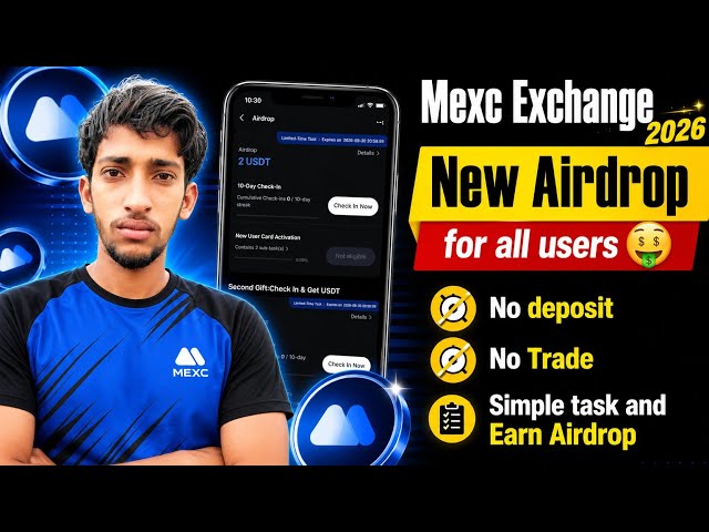 Mexc Daily check-in ✅ Offer 😱 For All users 🥳 | No Deposit Task No Trade Only Check-in offer 2026 👀