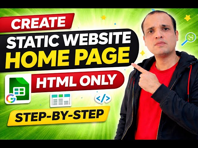 Static Website Home Page Creation in HTML – Step by Step