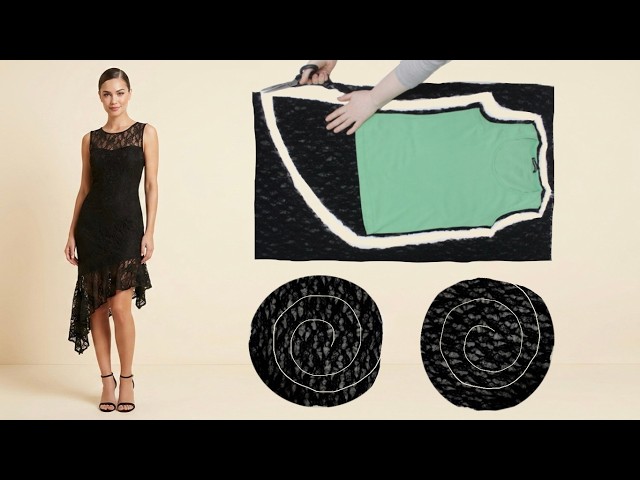 Nobody Would Ever Guess This Beautiful Summer Lace Dress Is Made With No Pattern!