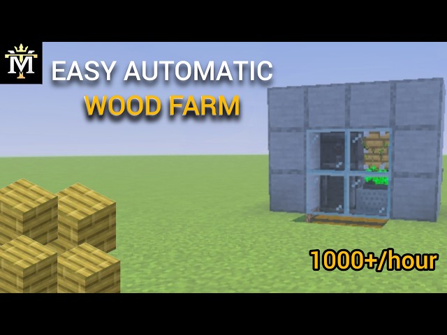 Minecraft 1.21+ EASY Automatic Wood Farm Tutorial 🌳 | 1000+ Wood/Hour | MTGAMER 26