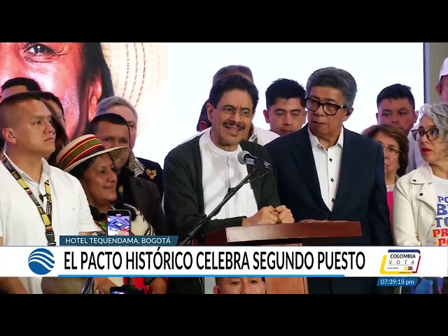 Iván Cepeda speaks after the results and asks to wait for the counting commissions.
