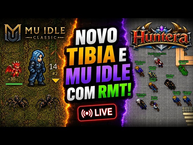 CONFIRA! Novo MU e TIBIA Idle com RMT! Huntera e Mu Idle Classic - MMO IDLE