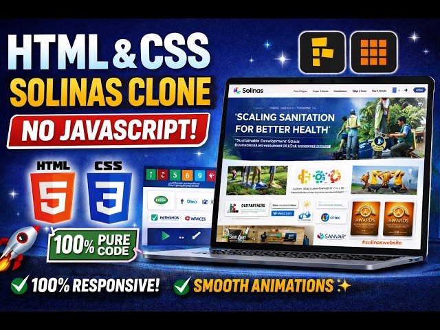 Solinas Website Clone 🔥 HTML + CSS Only | No JavaScript | Full Responsive UI