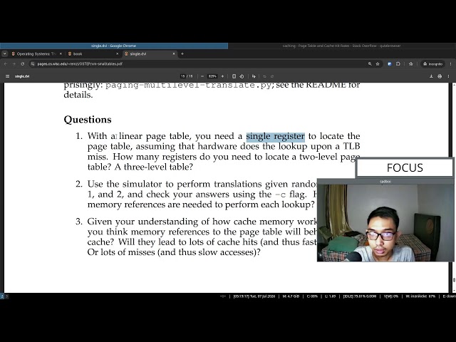 Live study: read along book "Operating Systems: Three Easy Pieces" (Part 142)