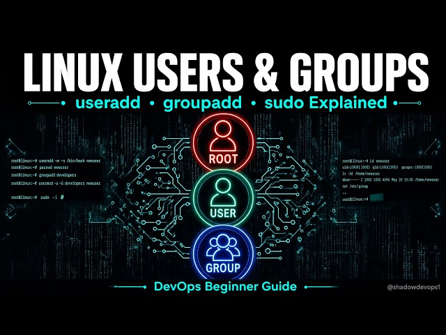 Linux Users & Groups Management | useradd passwd groupadd Explained | DevOps Beginners #linux