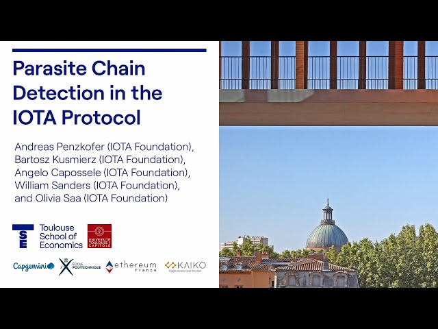 Tokenomics 2nd Conference - Parasite Chain Detection in the IOTA Protocol