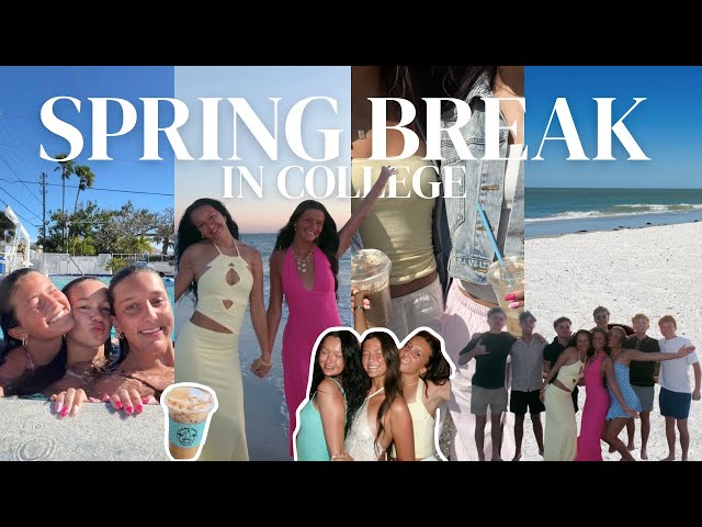 COLLEGE SPRING BREAK *chaotic* || beach days, tanning, friends, + shopping