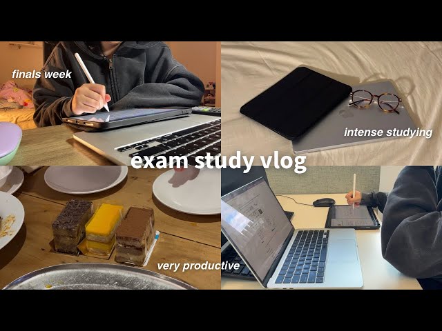 exam study vlog: preparing for finals week, intense studying, most productive days of my life