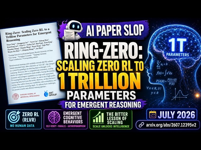 Ring-Zero: Scaling Zero RL to a Trillion Parameters for Emergent Reasoning (Jul 2026)
