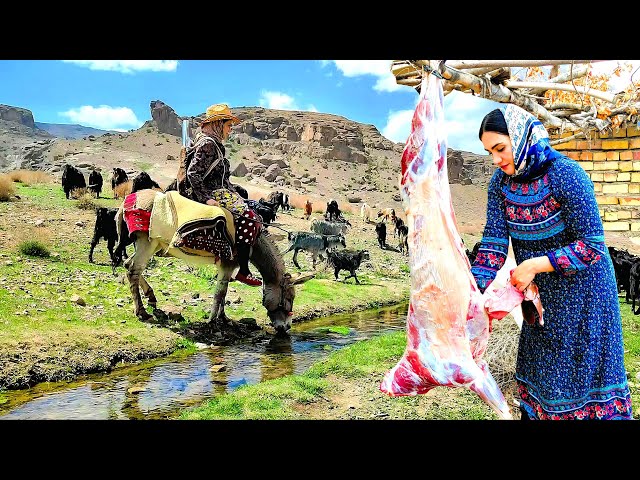 Village Lifestyle Iran: Amazing Cooking & Donkey Riding By A Girl