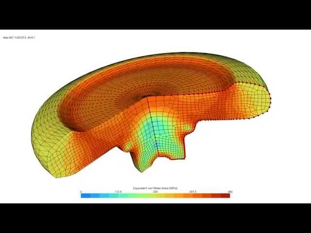 FE simulation of forging process