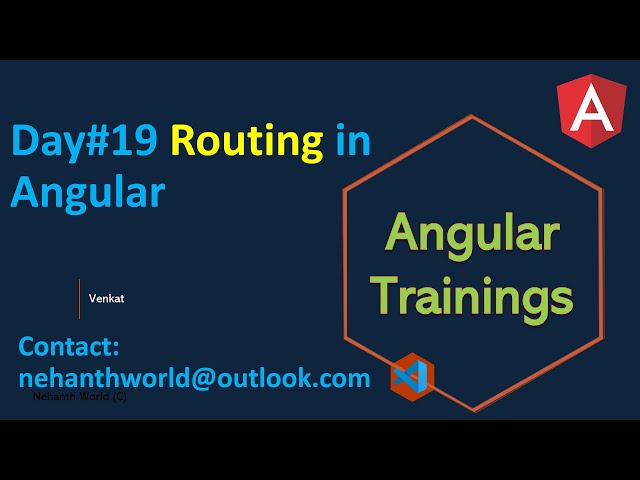 19 Routing in angular || Angular Trainings Online || Telugu