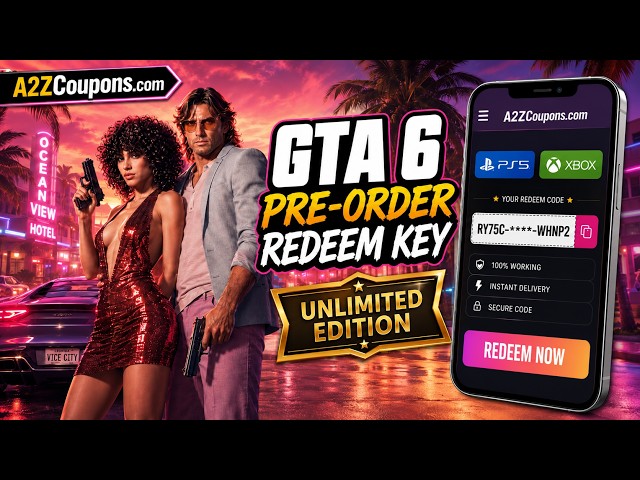 🌴 GTA 6 FREE Pre-Order 🎮 GTA VI Pre-Order Redeem Code for PS5 & Xbox 🔑