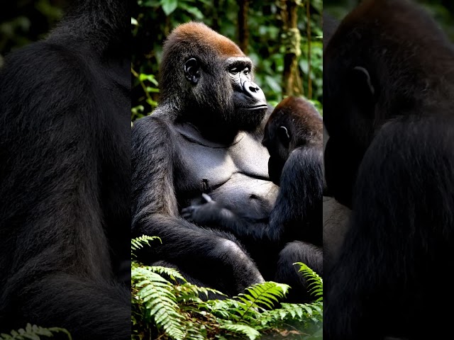 Gorilla Love❤️🦍 #animals #monkeysr #babyanimal #gorilla #wildlife #babypets #cute #babyprimate