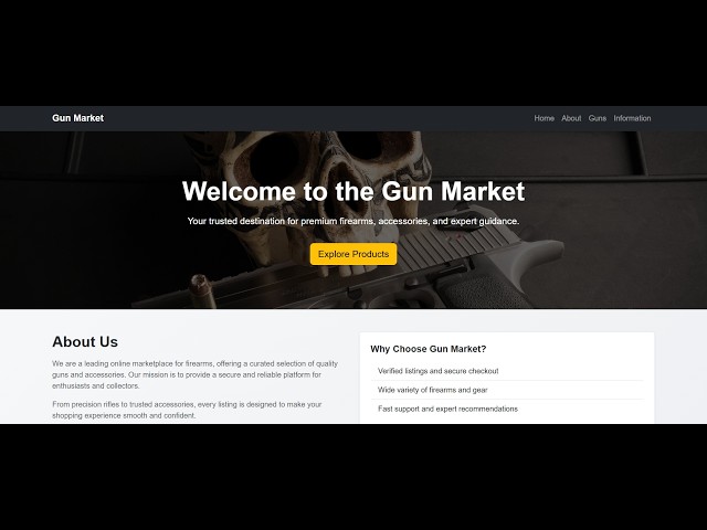 Web Coding  - Gun Market with Bootstrap + ASMR Keyboard + VS Code AI Chat