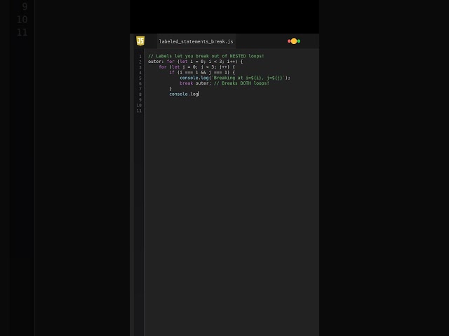 Labels Let You BREAK NESTED Loops?! #codingtips