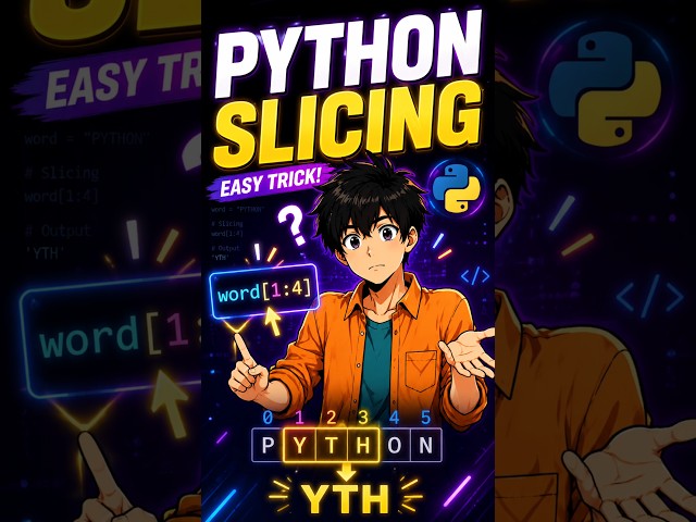 Don't Know Python Slicing? Then You're a Coding Noob 😳 | Python in Hindi #pythonslicing #pythonin...