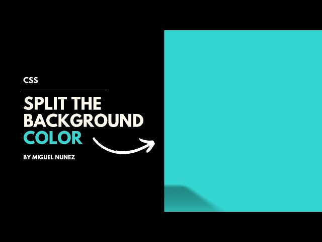 HTML & CSS - How to Split a Background Into 2 Colors