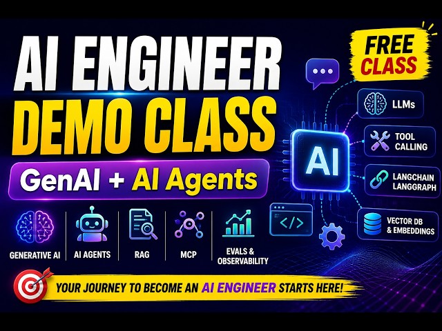 GenAI & AI Engineer Demo Class 🚀 | Generative AI + AI Agents Full Introduction