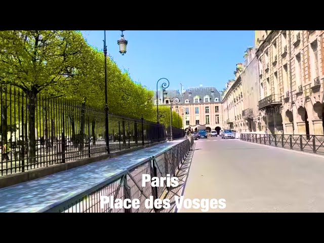 Paris city walks   Place des Vosges   Paris,France  4K