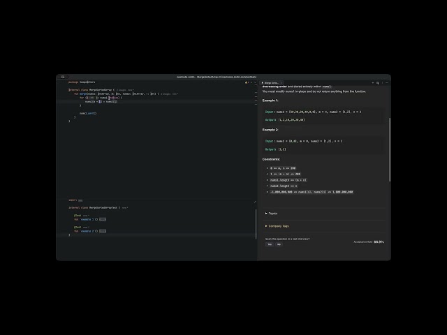 Solving Neetcode: [23] Merge Sorted Array