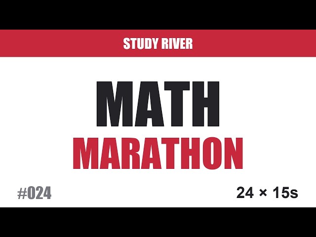 Math Marathon #024 — 24 Questions, 15 Seconds Each | Mental Math Quiz