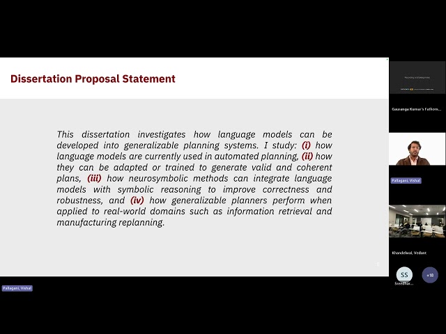 Vishal Pallagani PhD Proposal: Generalized Planning Using Language Models and its Applications
