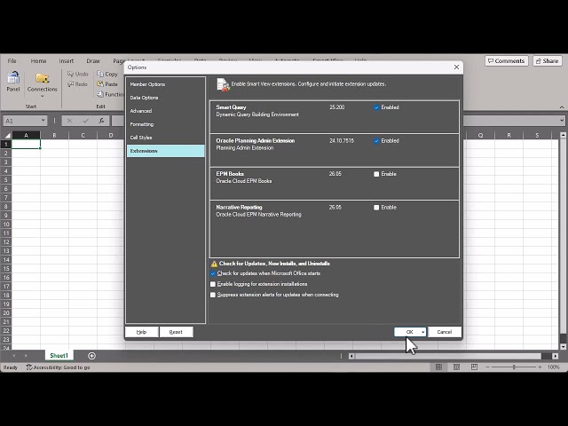 Navigating Smart View in Cloud EPM