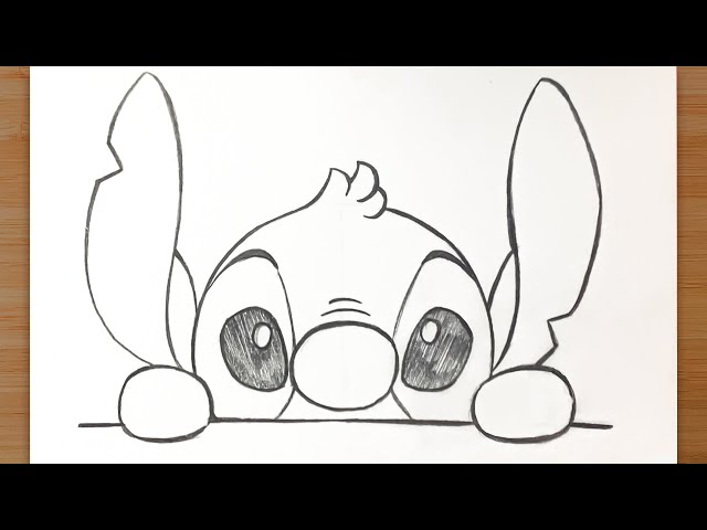 Easy Drawing - How to Draw Stitch from Disney ✨ Step by Step in Pencil ✏️