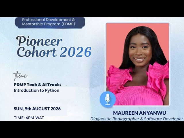 2026 PDMP: Introduction to Python 