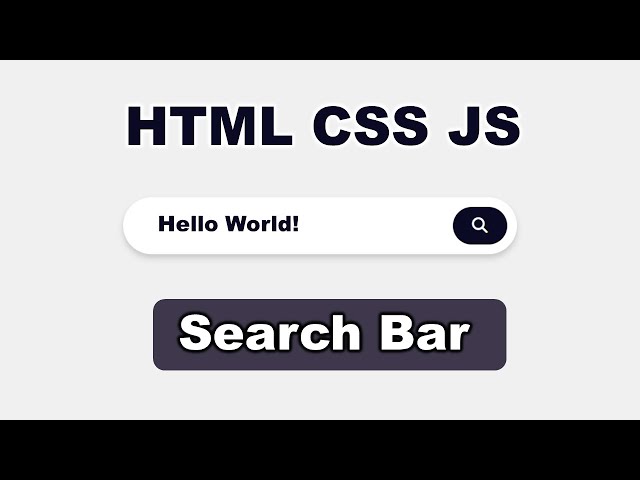 How to make Search Bar in HTML, CSS & JavaScript