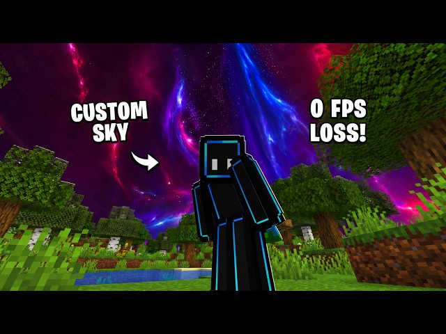 How To Install Custom Sky in Minecraft Java | 0 FPS Loss! 🚀☁️