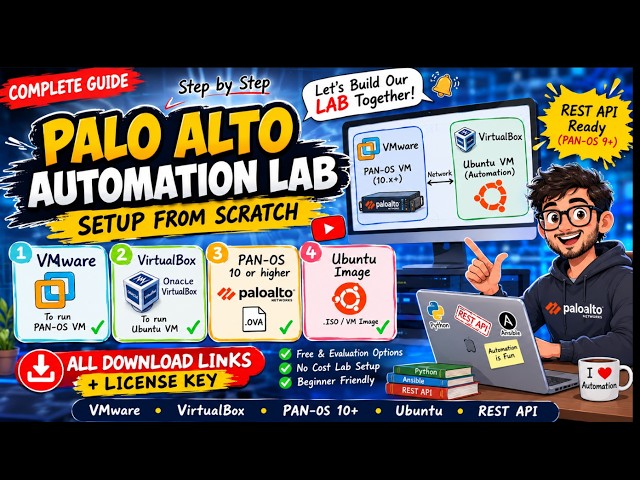 Palo Alto Automation Lab Setup from Scratch  | PAN-OS + Ubuntu + Python + Ansible + REST API