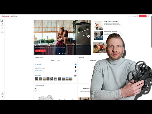 My Shutterstock Contributor Dashboard. I made $40.003,71