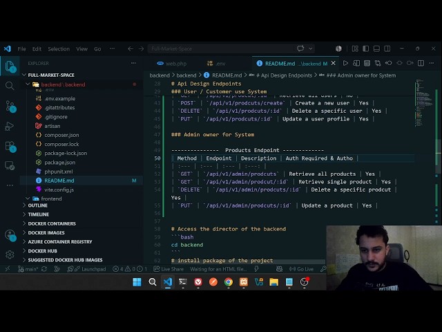 GitHub Documentation Guide | Add Databases & API design