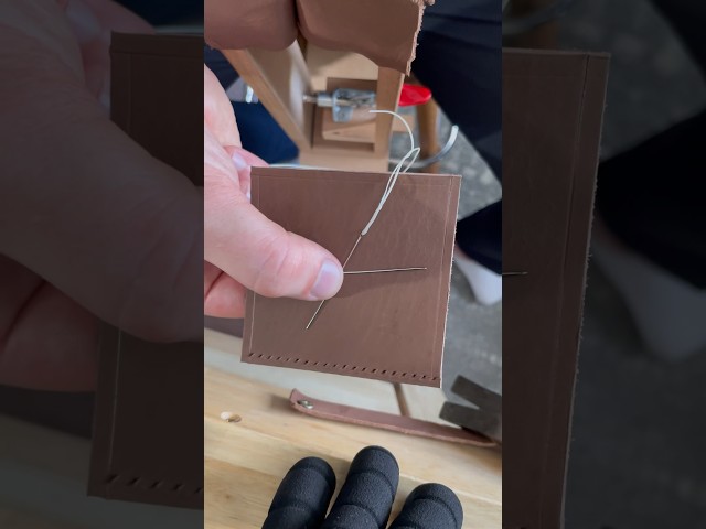 How to saddle stitch leather