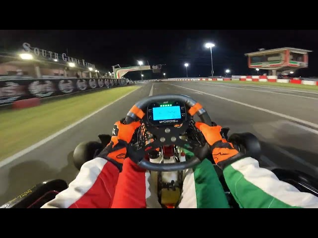 Full Session Onboard at South Garda Karting in the Night - Rotax Euro Trophy - Intrepid kart